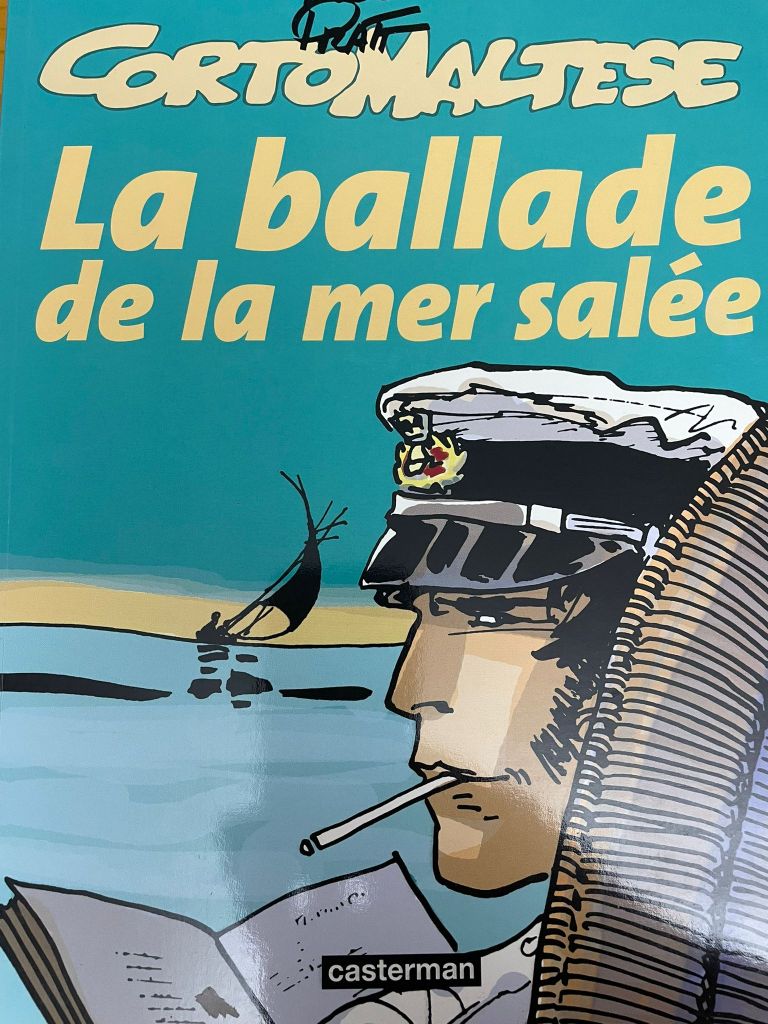 Portada del libro Corto Maltés. La Balada de la Mar Salada. Hugo Pratt.